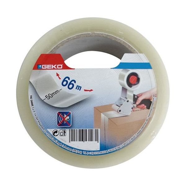 GEKO - Adhésif emballage 50mmx66m transparent