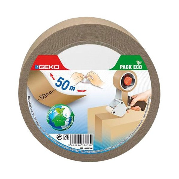 GEKO - Adhésif emballage 50mmx50m kraft