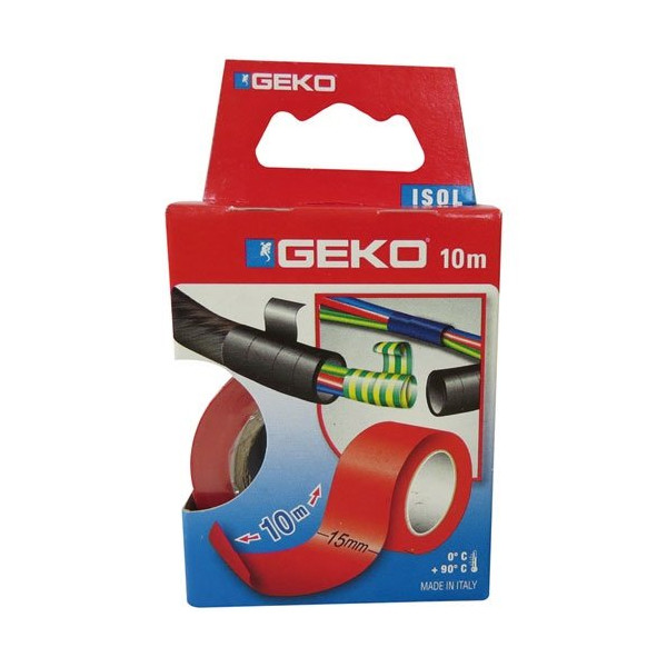 GEKO - Adhésif isolation 15mmx10m rouge