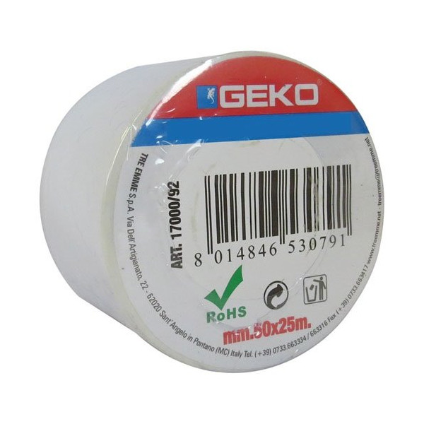 GEKO - Adhésif multi usages 50mmx25m blanc