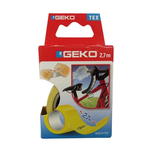 GEKO - Adhésif tissu plastifié 19mmx2.7m jaune