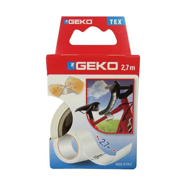 GEKO - Adhésif tissu plastifié 19mmx2.7m blanc