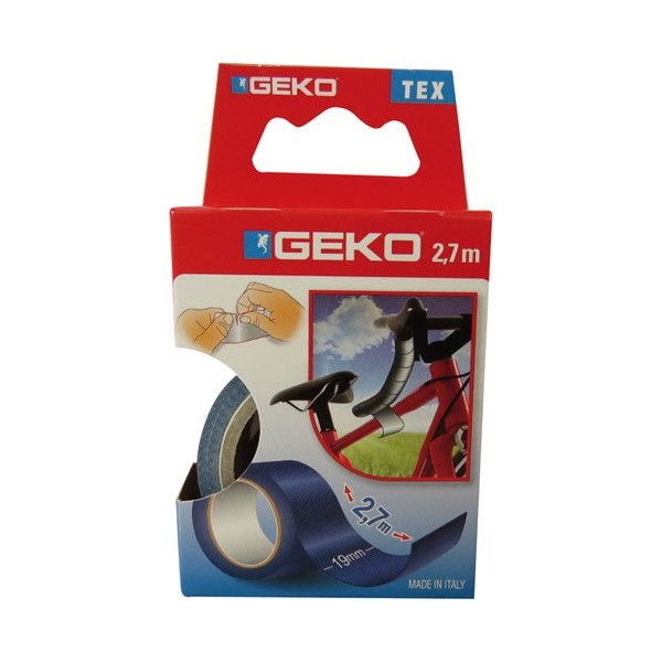 GEKO - Adhésif tissu plastifié 19mmx2.7m bleu
