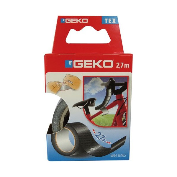 GEKO - Adhésif tissu plastifié 19mmx2.7m noir