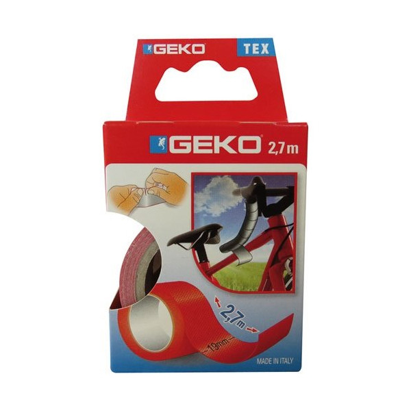 GEKO - Adhésif tissu plastifié 19mmx2.7m rouge