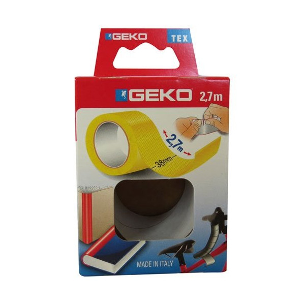 GEKO - Adhésif tissu plastifié 38mmx2.7m jaune