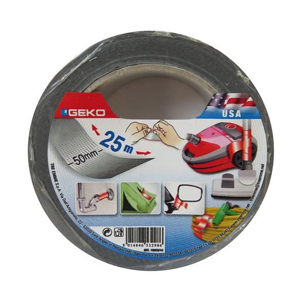 GEKO - Adhésif toile 50mmx25m gris USA