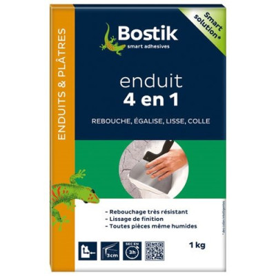 ENDUIT 4EN1 M.USAGES POUDRE 1KG BOSTI (Vendu par 1)