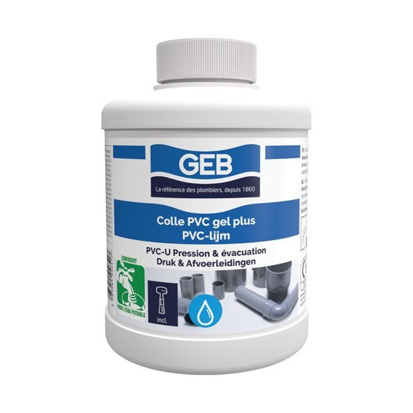 GEB - Colle PVC gel plus pot 250ml