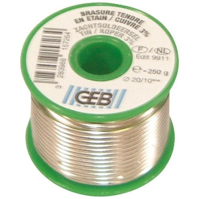 BRASURE FIL ETAIN/CUIVRE BOBINE 250G (Vendu par 1)