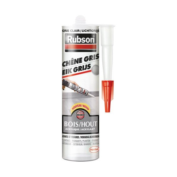 RUBSON - Mastic bois cartouche 280ml bois chêne gris