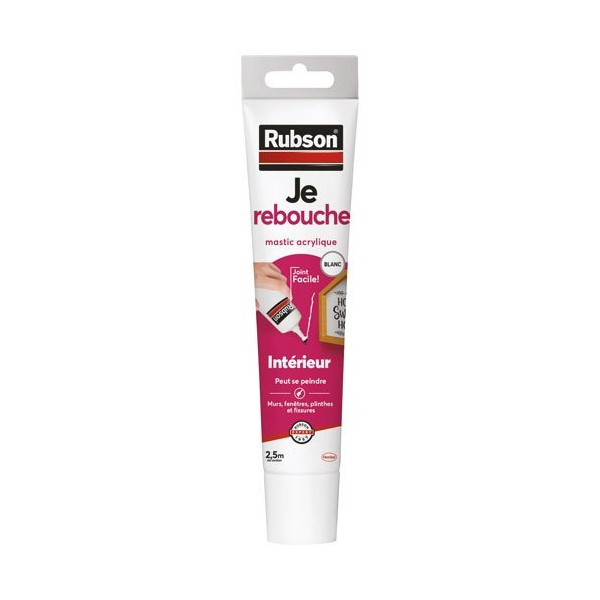 RUBSON - Mastic go je rebouche blanc tube 50 ml