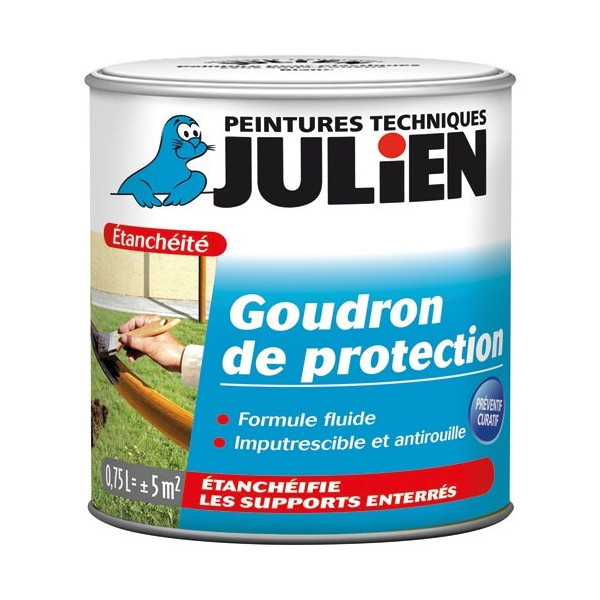 JULIEN - Vernis noir goudron 750ml Julien