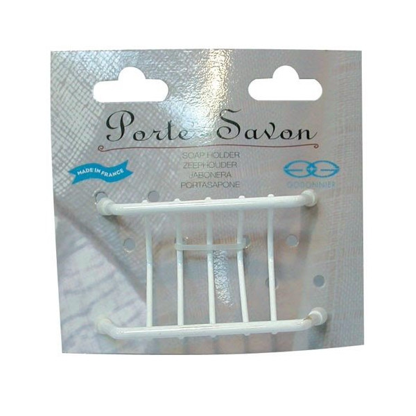 GODONNIER - Porte savon grille fil plast.blc 72001