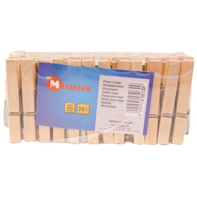 PINCE LINGE BOIS SACHET 24   405130 (Vendu par 1)