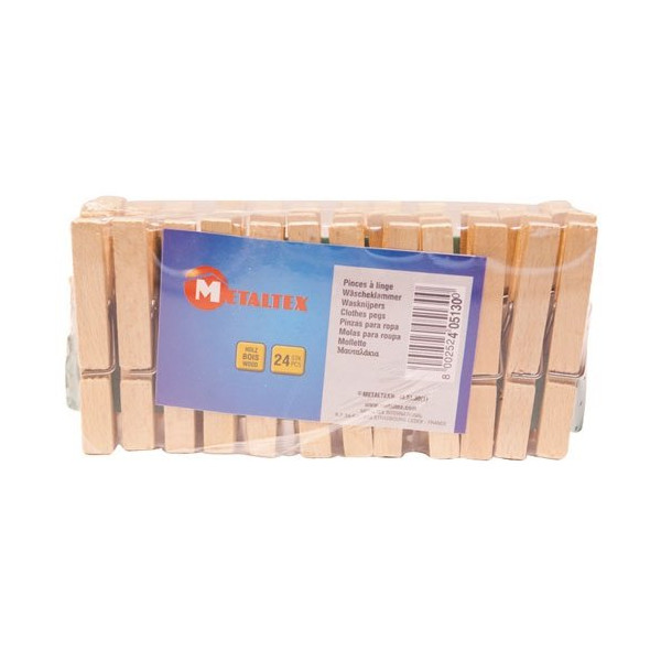 METALTEX - Pince linge bois sachet 24 405130