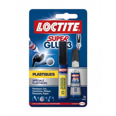 SUPER GLUE3 PLASTIC 2G+FLA.4ML (Vendu par 1)