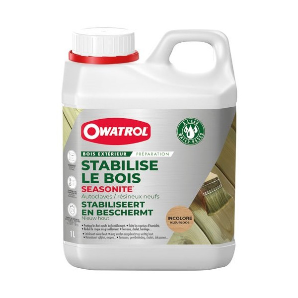 OWATROL - Durieu Seasonite stabilise/protège bois bidon 1l