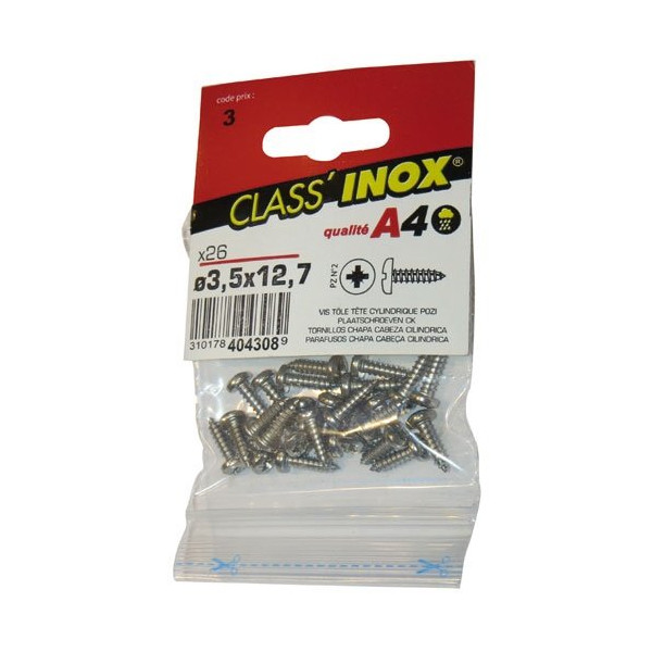 VYNEX - Vis tôle tfb pozi inox 3.9x31