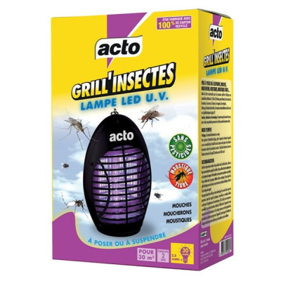 ACTO GRILL'INSECTES LAMPE LED UV (Vendu par 1)