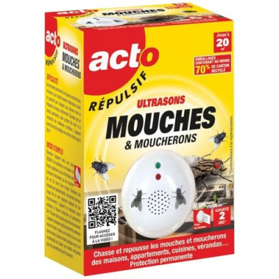ACTO REPUL.ULTRASON MOUCHE MOUCHERONS (Vendu par 1)