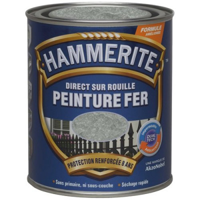 HAMMERITE FER MARTELE 0.75L GRIS ARGEN