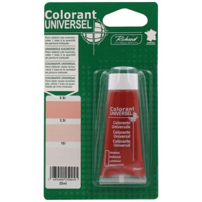 COLORANT UNIV. 25CC S/BL.ORANGE (Vendu par 1)