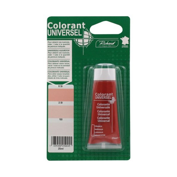 COLORANT UNIVERSEL - Colorant univ. 25cc s/bl.orange