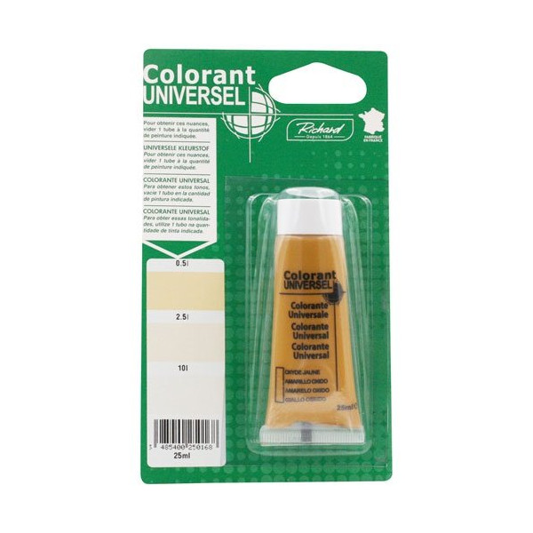 COLORANT UNIVERSEL - Colorant univ. 25cc s/bl.oxyde jaune