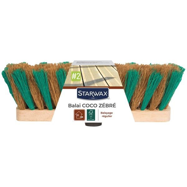 STARWAX - Balai coco zebre exterieur
