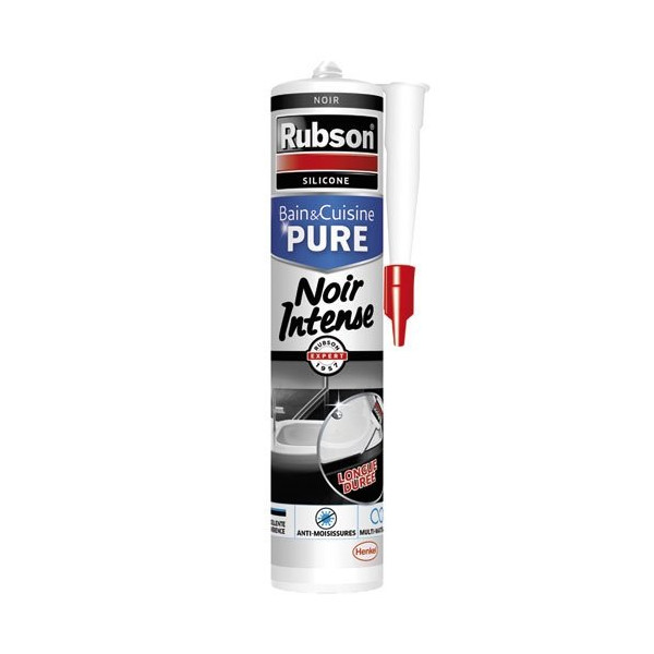 RUBSON - Mastic bain cuisine pure noir intense cartouche 280ml