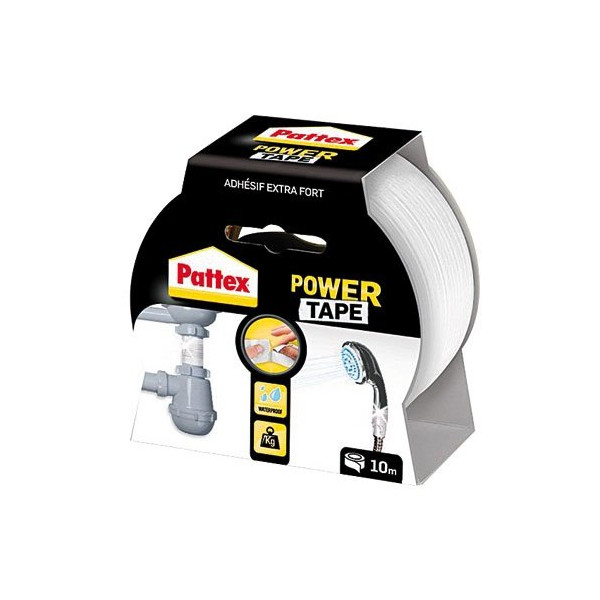 PATTEX - Pattex adhésif Power tape blanc étui 10m