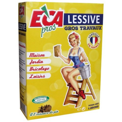 LESSIVE GROS TRAVAUX EN POUDRE - BOITE DE 1,25KG - 511 - Jaune