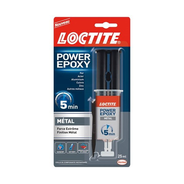 LOCTITE - LOCTITE Colle Epoxy Métal 5 min Seringue 25ml