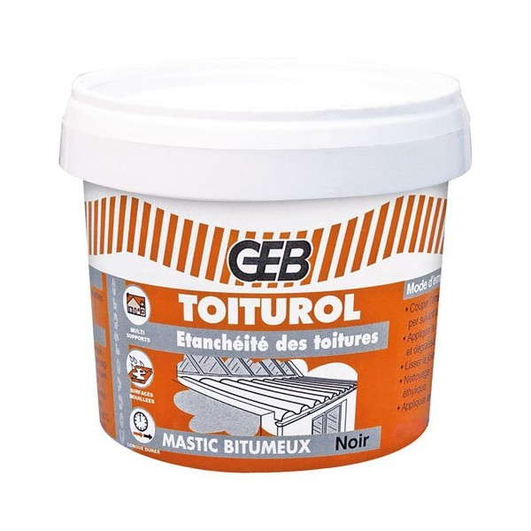 GEB - Pâte bitumeuse étanche Toiturol 400g