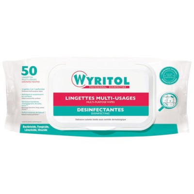 WYRITOL LINGETTES DES.MULTIUSAGE X 50 (Vendu par 1)