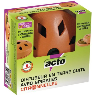 DIFFUSEUR TERRE CUITE MOUST.SPIRALES (Vendu par 1)