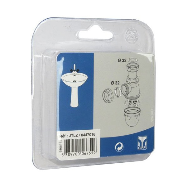 GIRPI - Kit 3 joints siphon lavabo standard