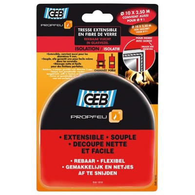 TRESSE FIBRE VERRE EXTEN.10MMX2.5M (Vendu par 1)