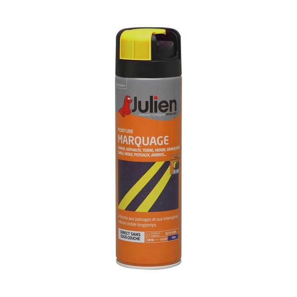 JULIEN - Bombe peinture marquage - 500 mL - jaune fluo