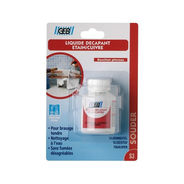 GEB - Décapant liquide brasage tendre tube 50ml