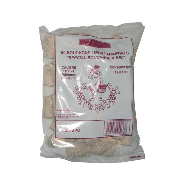 BOUCHONNERIE JOCONDI - Bouchon cylin.38x24colm/par.sac50