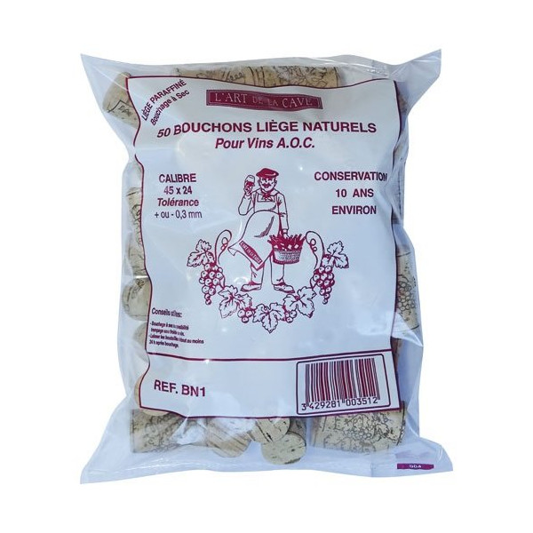 BOUCHONNERIE JOCONDI - Bouchon cylin.44x24 natur.sac50