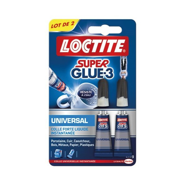 LOCTITE - Super glue3 colle liquide 3g x2