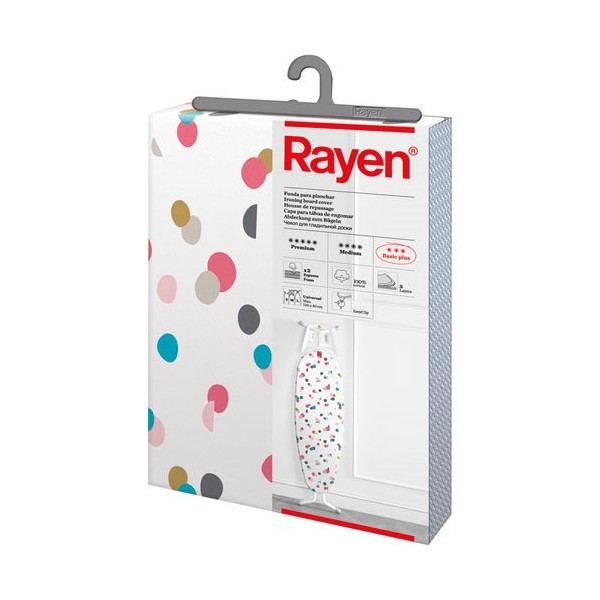 RAYEN - Housse pour table à repasser Basic Plus 130 x 43 cm Confettis