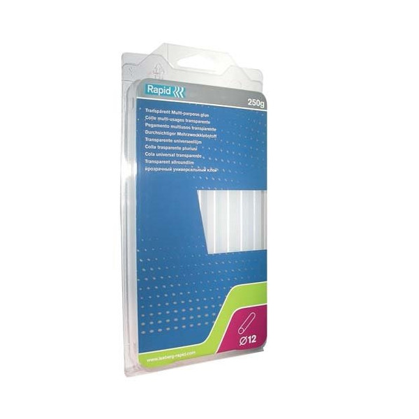 RAPID - Colle transparente diam.12mm 190mm 250gr blister
