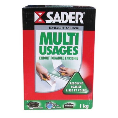ENDUIT MULTIUSAGE POUDRE 1KG SADER (Vendu par 1)