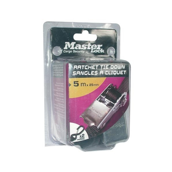 MASTER LOCK - Sangle à cliquet 5m 25mm crochets 3109eurdat