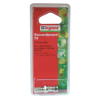 FICHE TV SATEL. 7MM X2 A VIS F SC (Vendu par 1)