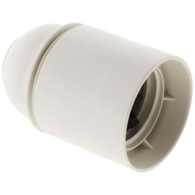 DOUILLE E27 LISSE PLAST.BLANC   VRAC (Vendu par 1)